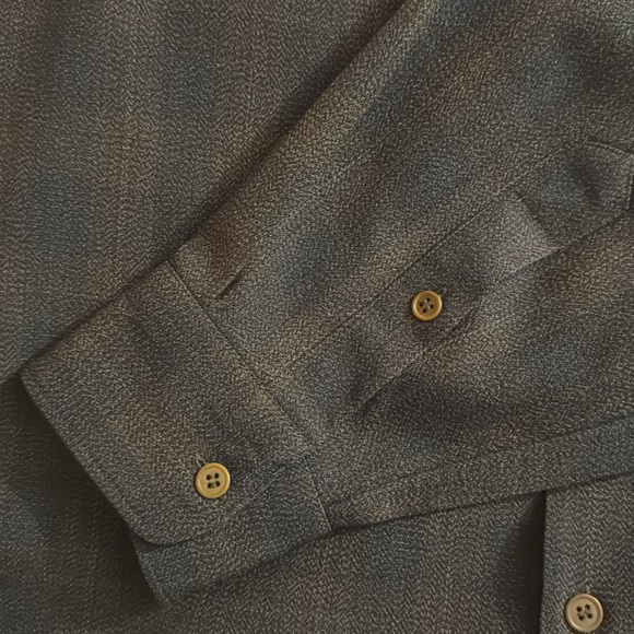 Vintage Calvin Klein Brown Gradient Button Up Shirt L - Picture 5 of 5